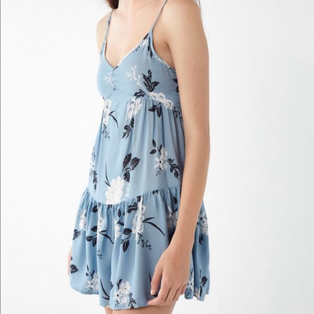 Harper Tiered Lace-up Babydoll Dress | UO